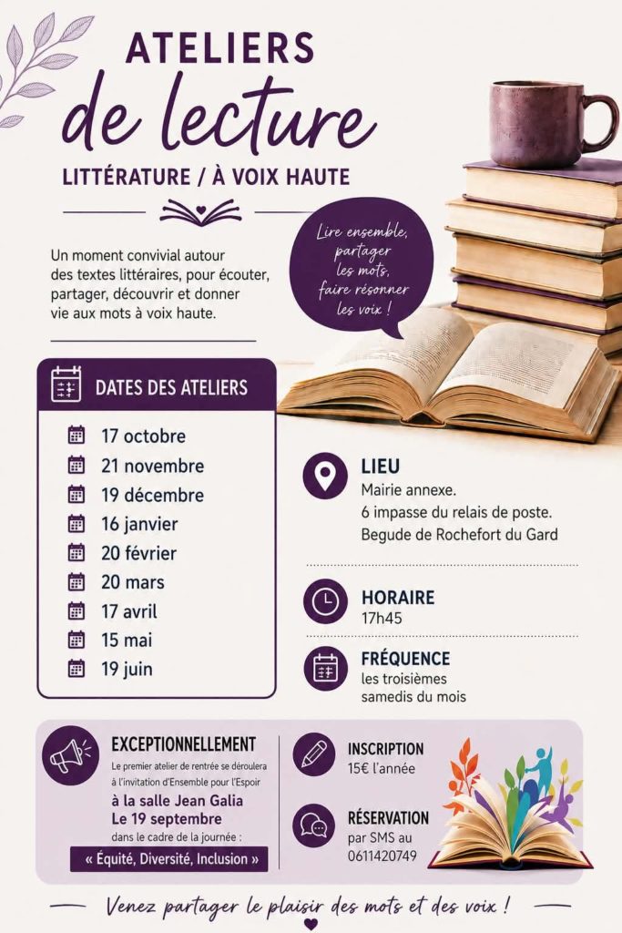 Atelier de lecture à voix haute